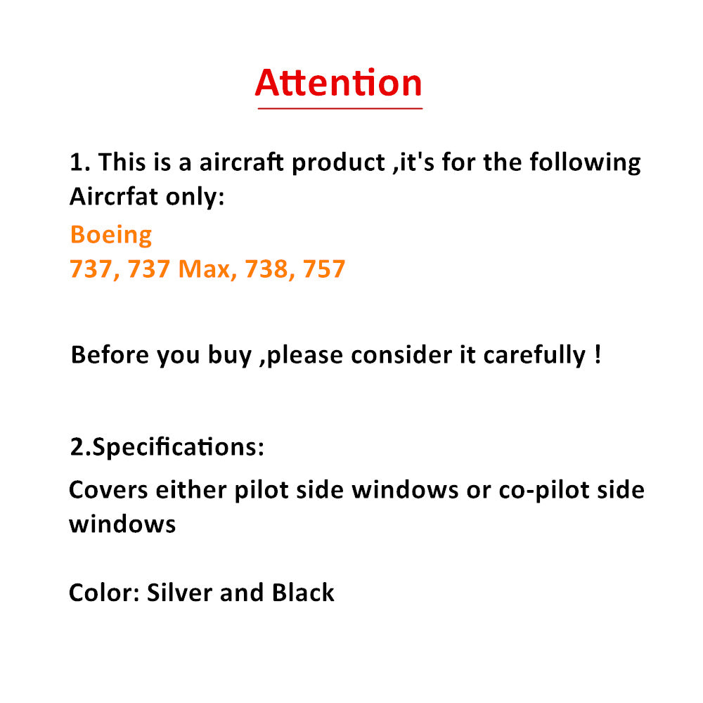 Boeing Cockpit Windows Sunshade Set For Boeing 737