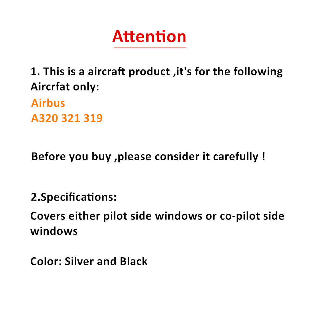 Airbus Cockpit Windows Sunshade Set For Airbus A320