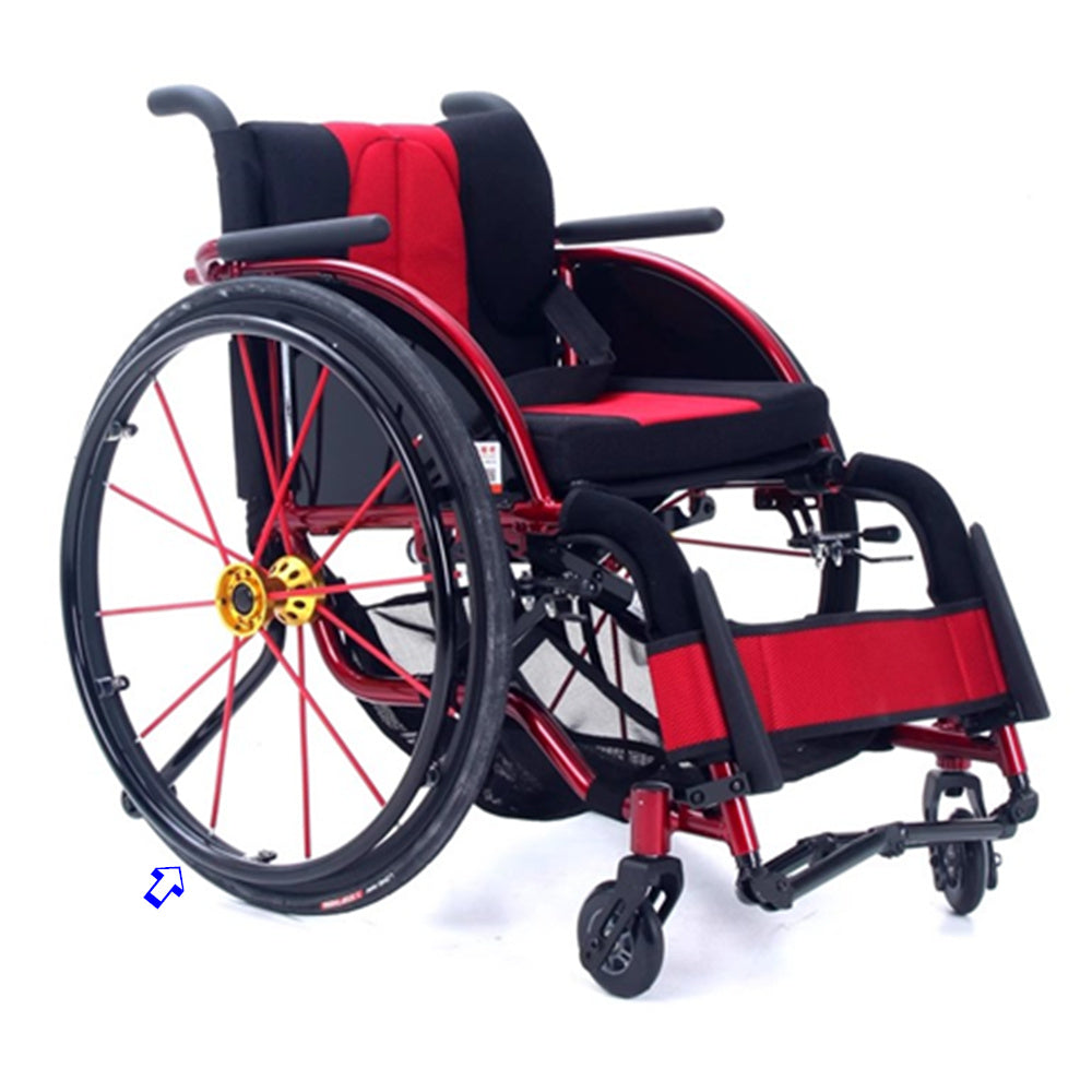 24 x 1.0" Wheel For Sport Wheelchairs With 1/2" (12.7mm) Bearing