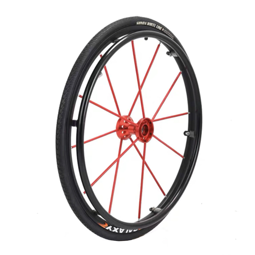 24 x 1.0" Wheel For Sport Wheelchairs With 1/2" (12.7mm) Bearing